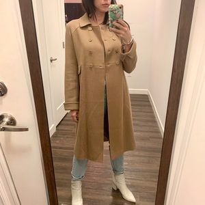 Paul & Joe double breasted camel wool coat